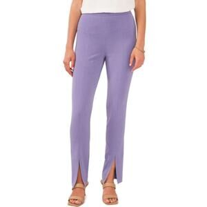 NEW 1.STATE REVOLVE Women's Purple Split Cuff Straight Leg Trousers Size 24
